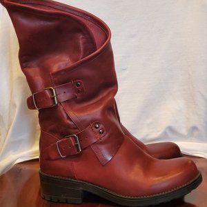 Musse & Cloud Falida Slouch Red Leather Boots Size